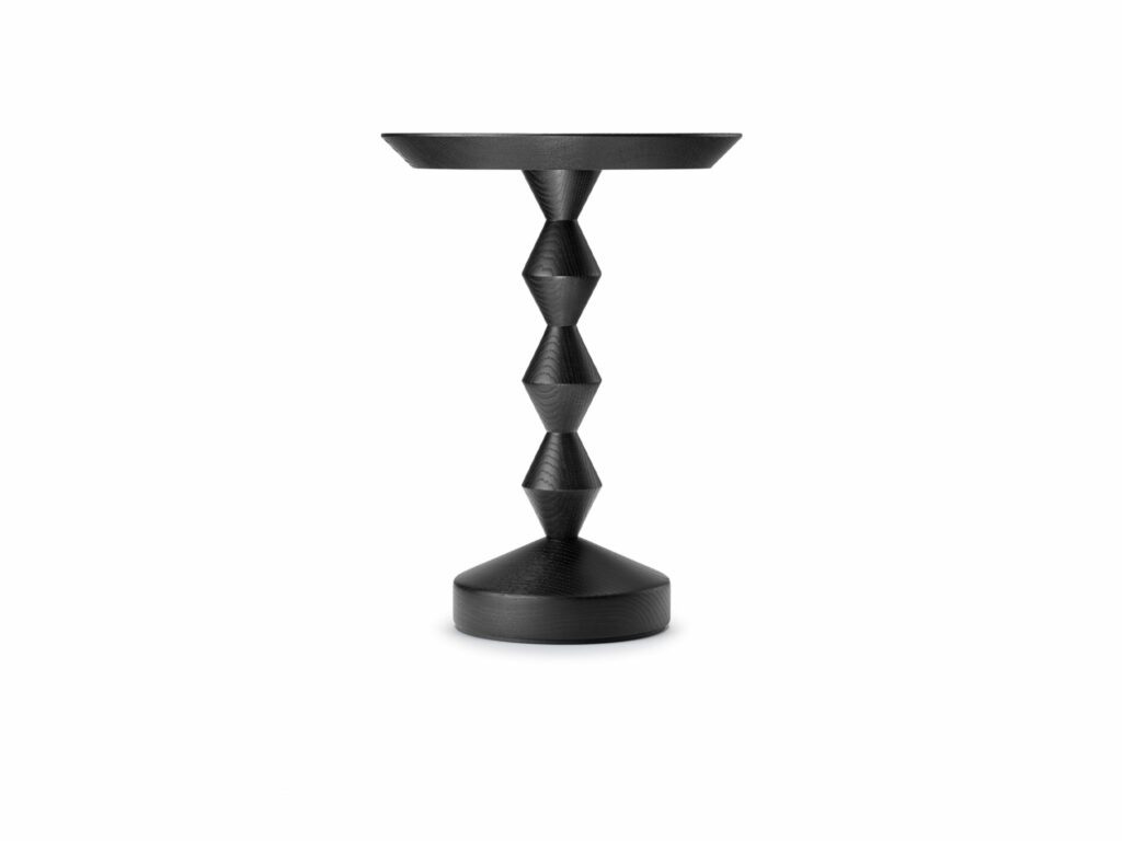 The Zig-Zag Occasional Table - Shown here in ebonised oak and natural oiled walnut.